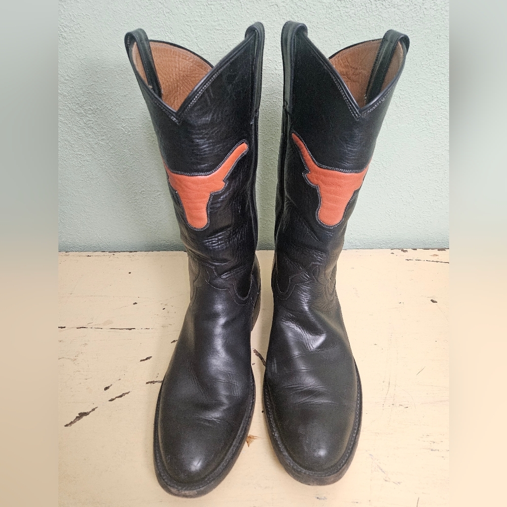 Texas Longhorns Custom Cowboy Western Boots